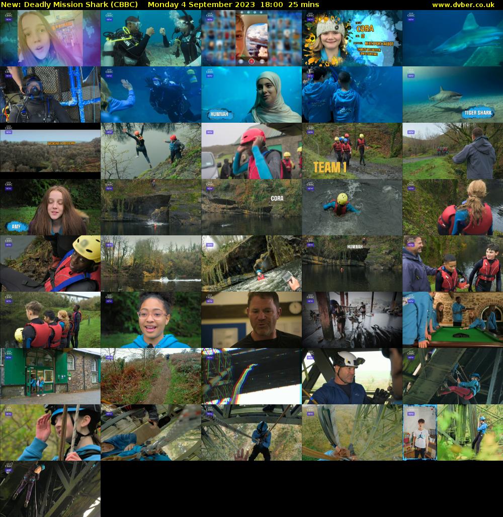 Deadly Mission Shark (CBBC) Monday 4 September 2023 18:00 - 18:25