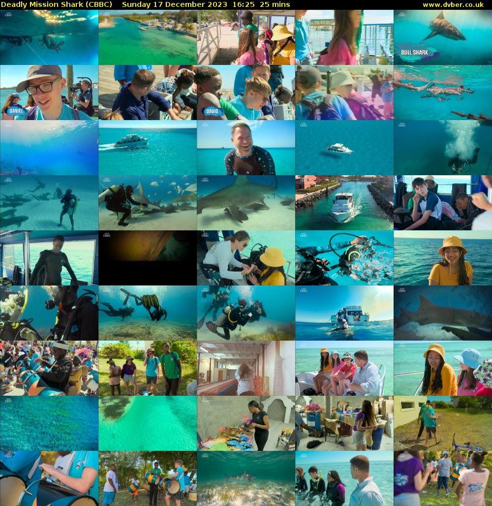 Deadly Mission Shark (CBBC) Sunday 17 December 2023 16:25 - 16:50