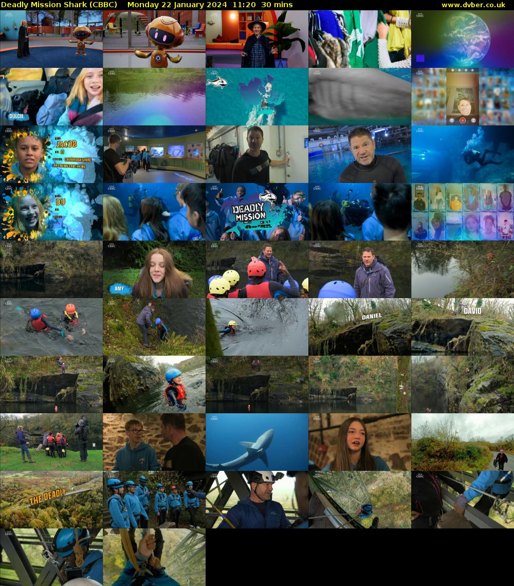 Deadly Mission Shark (CBBC) Monday 22 January 2024 11:20 - 11:50