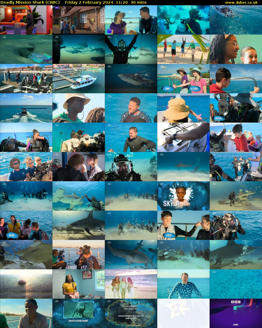 Deadly Mission Shark (CBBC) Friday 2 February 2024 11:20 - 11:50