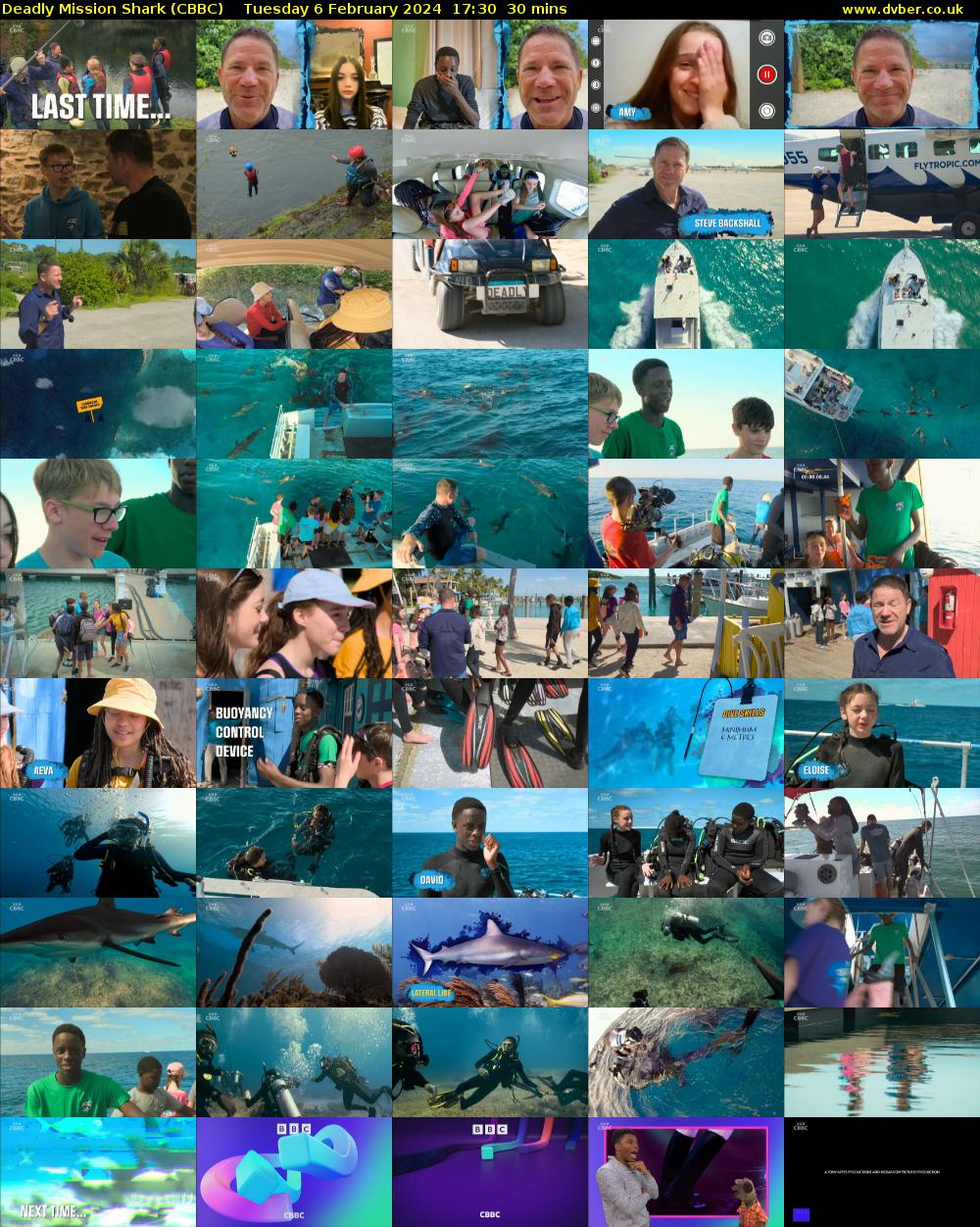 Deadly Mission Shark (CBBC) Tuesday 6 February 2024 17:30 - 18:00