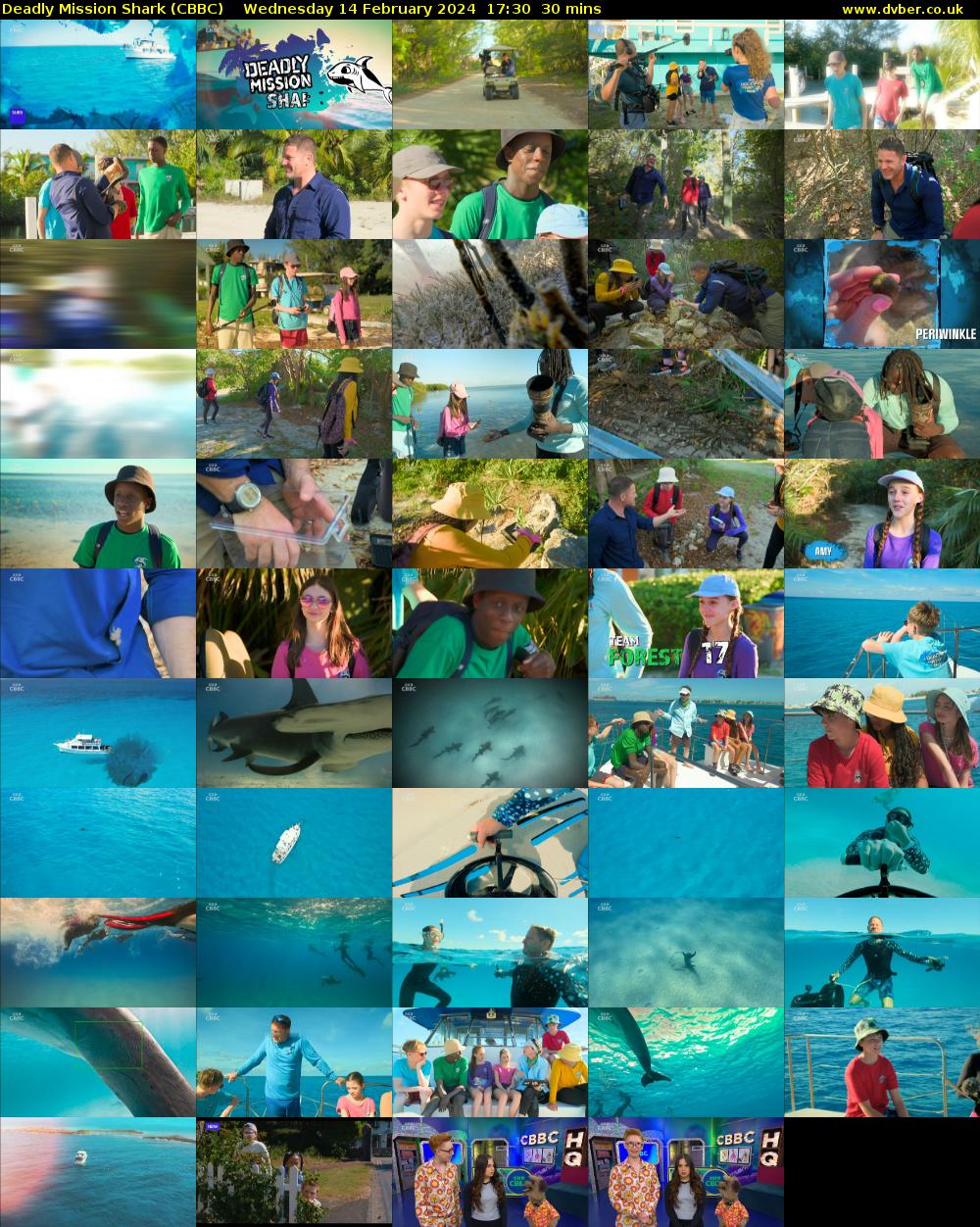 Deadly Mission Shark (CBBC) Wednesday 14 February 2024 17:30 - 18:00