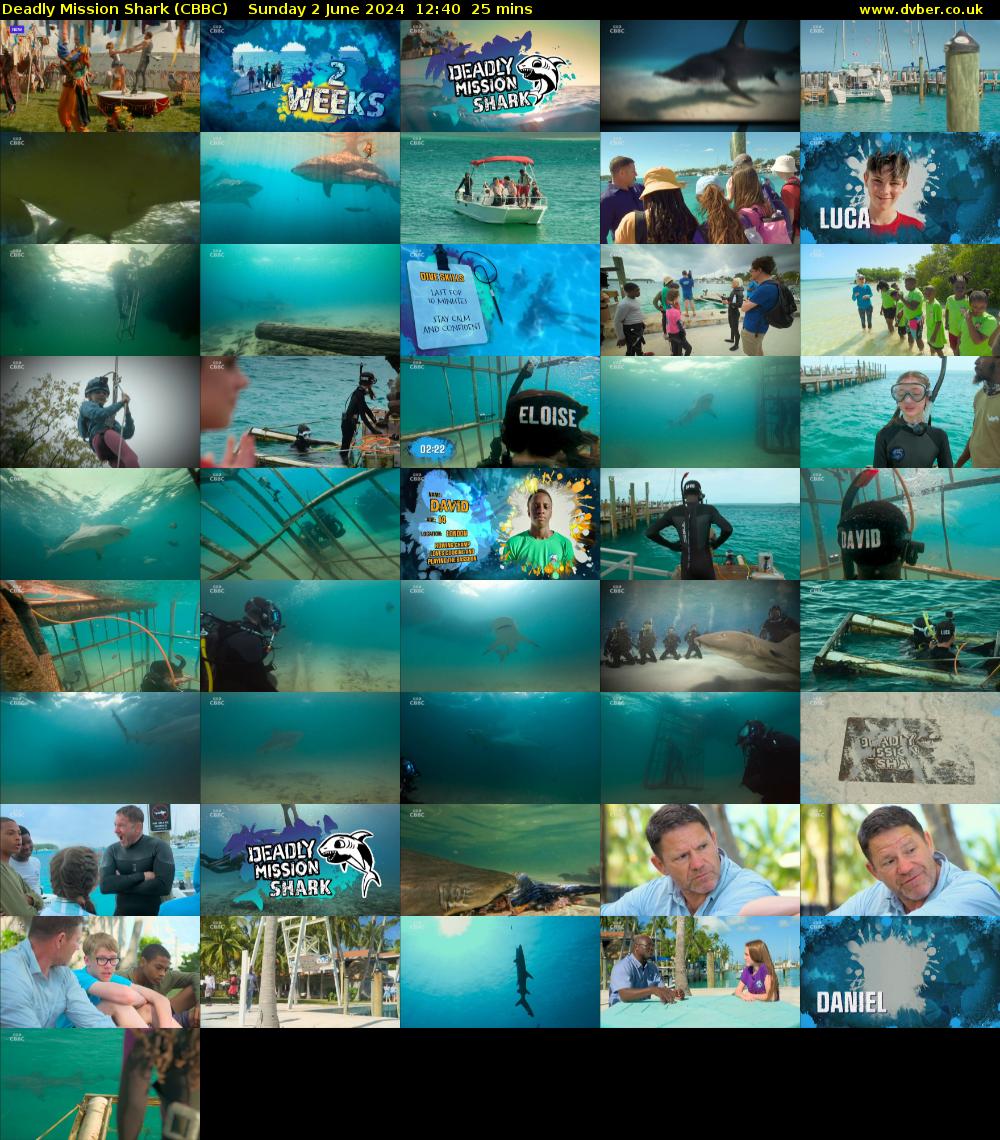 Deadly Mission Shark (CBBC) Sunday 2 June 2024 12:40 - 13:05