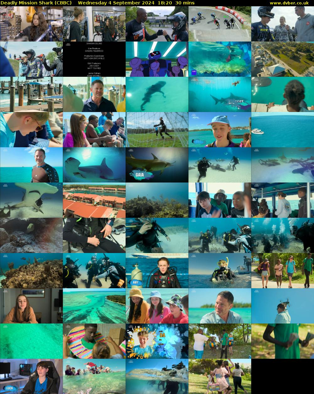 Deadly Mission Shark (CBBC) Wednesday 4 September 2024 18:20 - 18:50