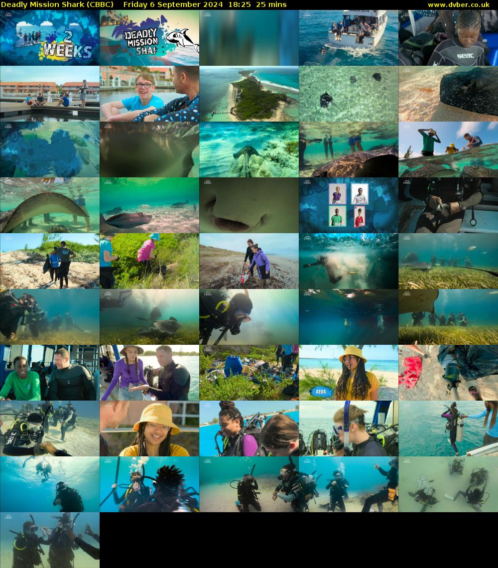 Deadly Mission Shark (CBBC) Friday 6 September 2024 18:25 - 18:50