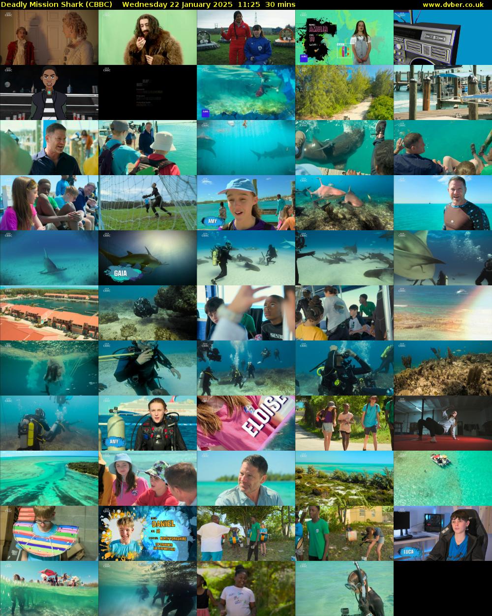 Deadly Mission Shark (CBBC) Wednesday 22 January 2025 11:25 - 11:55