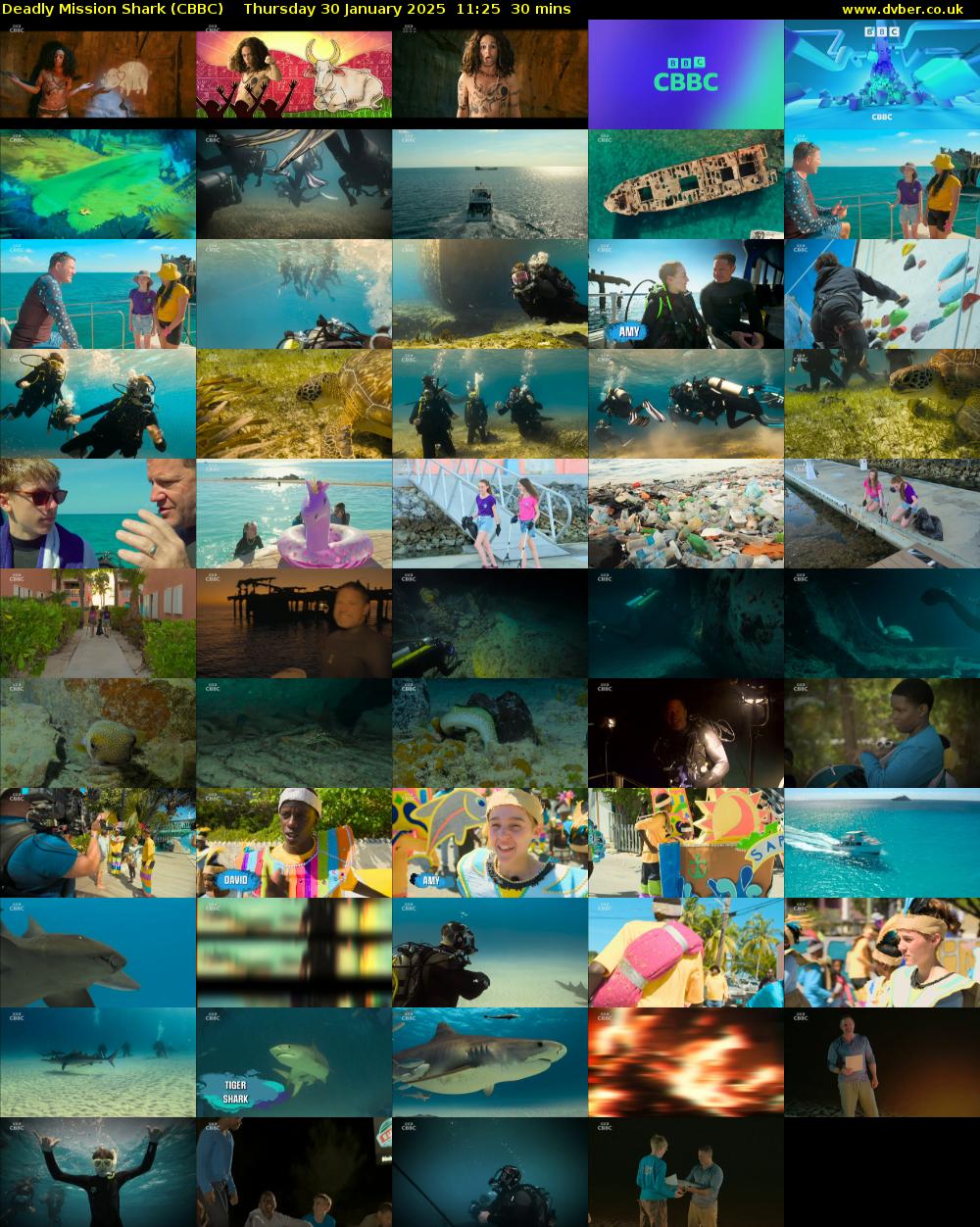 Deadly Mission Shark (CBBC) Thursday 30 January 2025 11:25 - 11:55