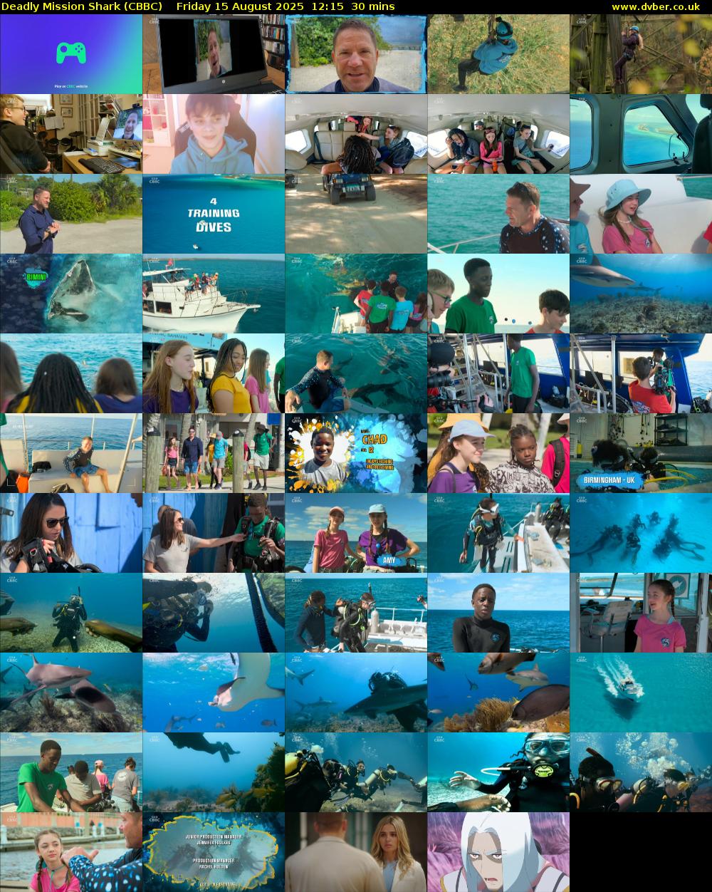 Deadly Mission Shark (CBBC) Friday 15 August 2025 12:15 - 12:45