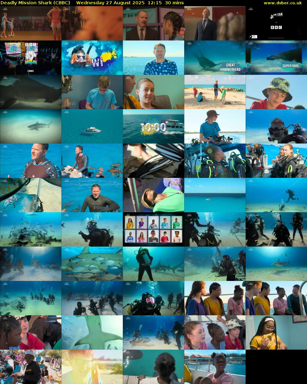 Deadly Mission Shark (CBBC) Wednesday 27 August 2025 12:15 - 12:45