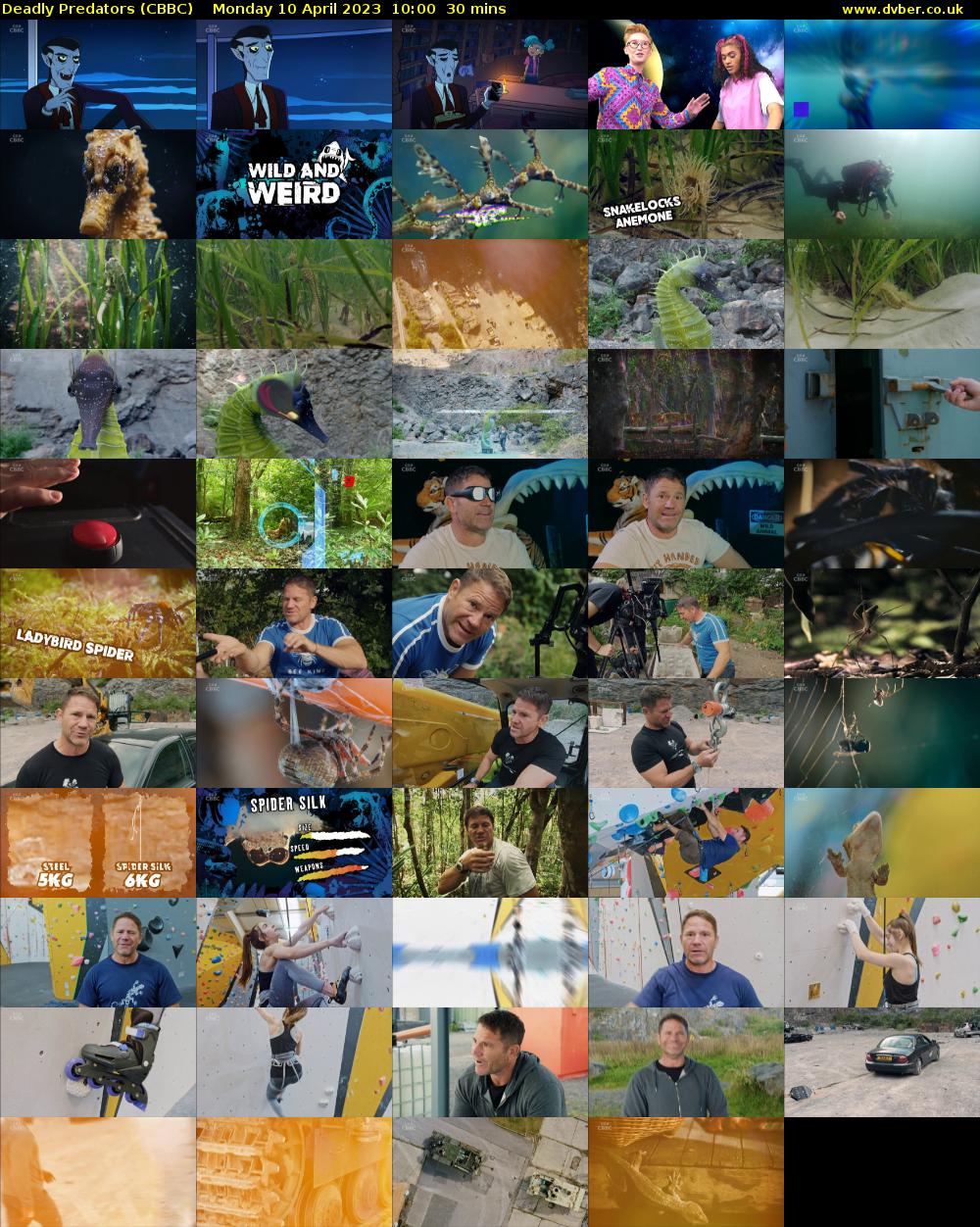 Deadly Predators (CBBC) Monday 10 April 2023 10:00 - 10:30