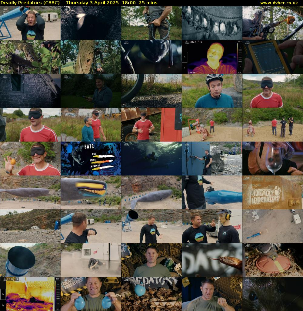Deadly Predators (CBBC) Thursday 3 April 2025 18:00 - 18:25