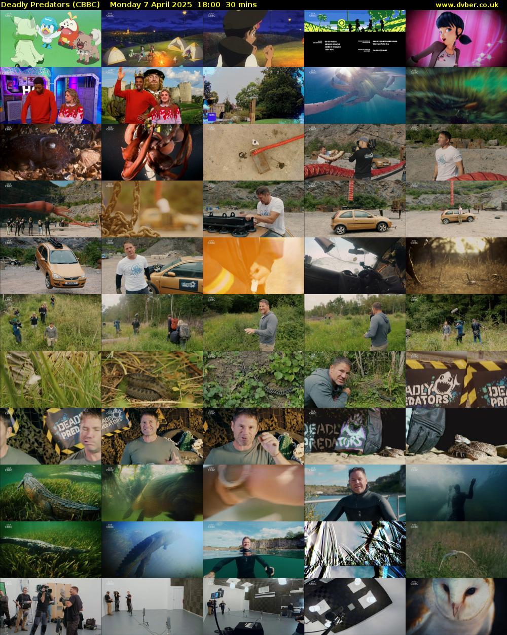 Deadly Predators (CBBC) Monday 7 April 2025 18:00 - 18:30