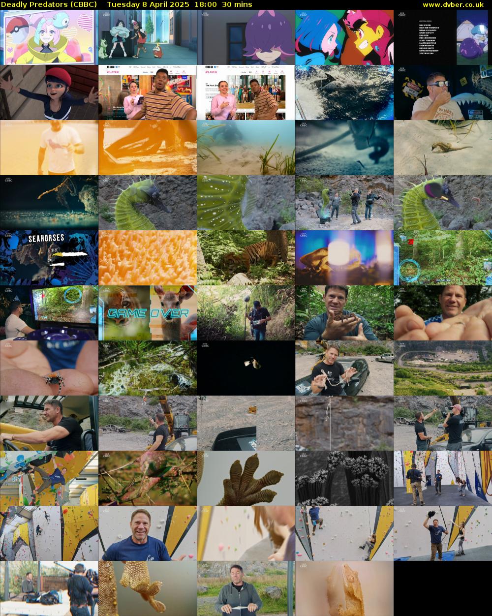 Deadly Predators (CBBC) Tuesday 8 April 2025 18:00 - 18:30