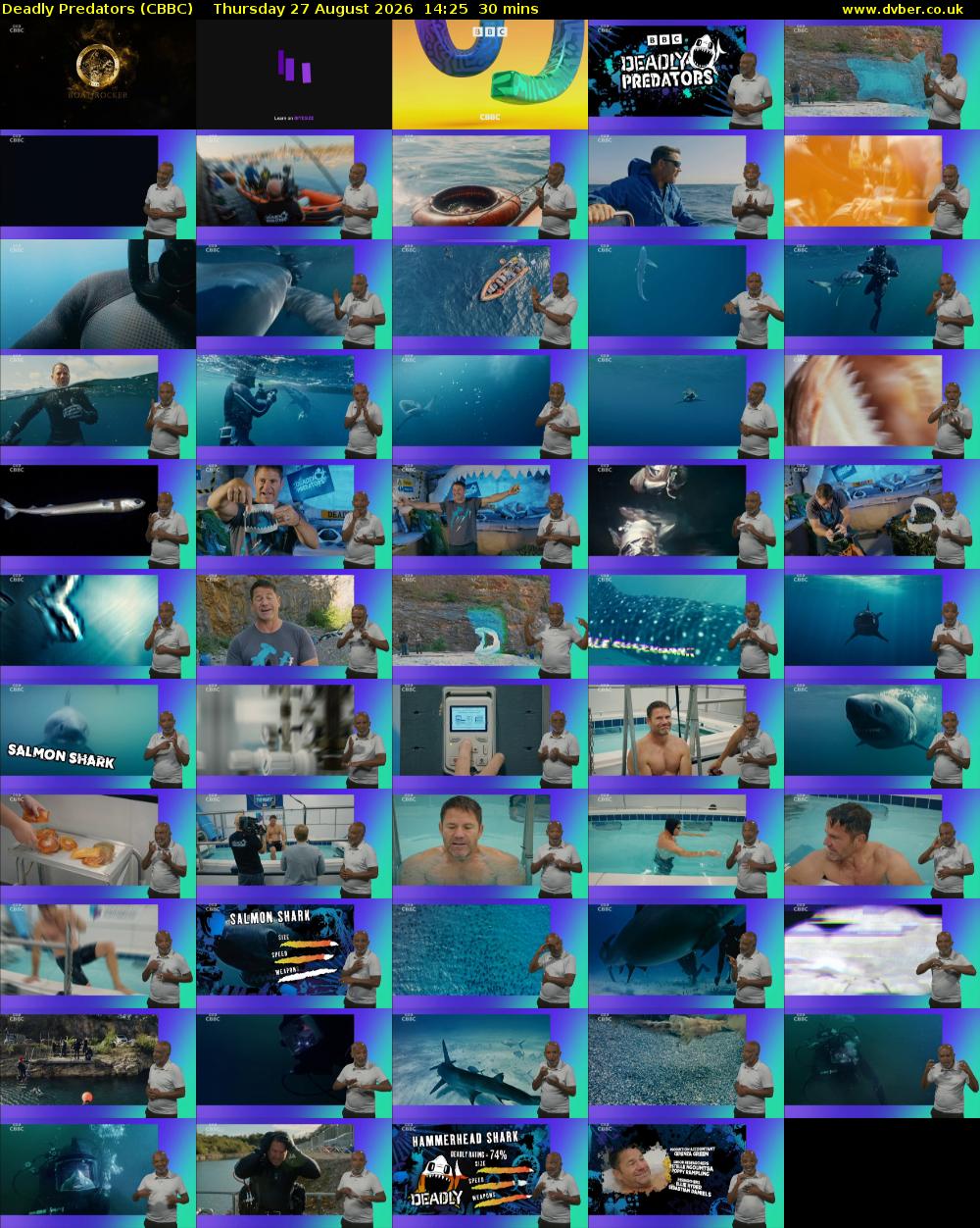 Deadly Predators (CBBC) Thursday 27 August 2026 14:25 - 14:55