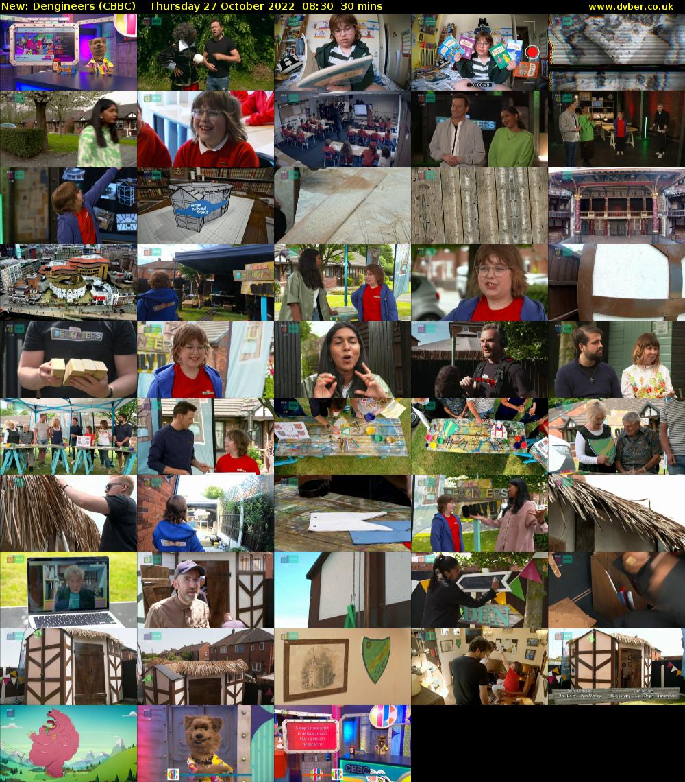 Dengineers (CBBC) Thursday 27 October 2022 08:30 - 09:00