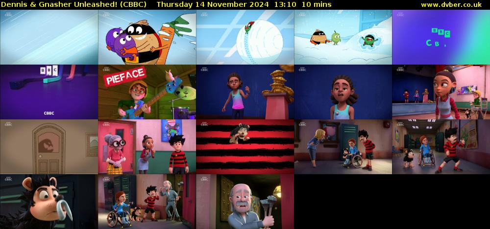 Dennis & Gnasher Unleashed! (CBBC) Thursday 14 November 2024 13:10 - 13:20