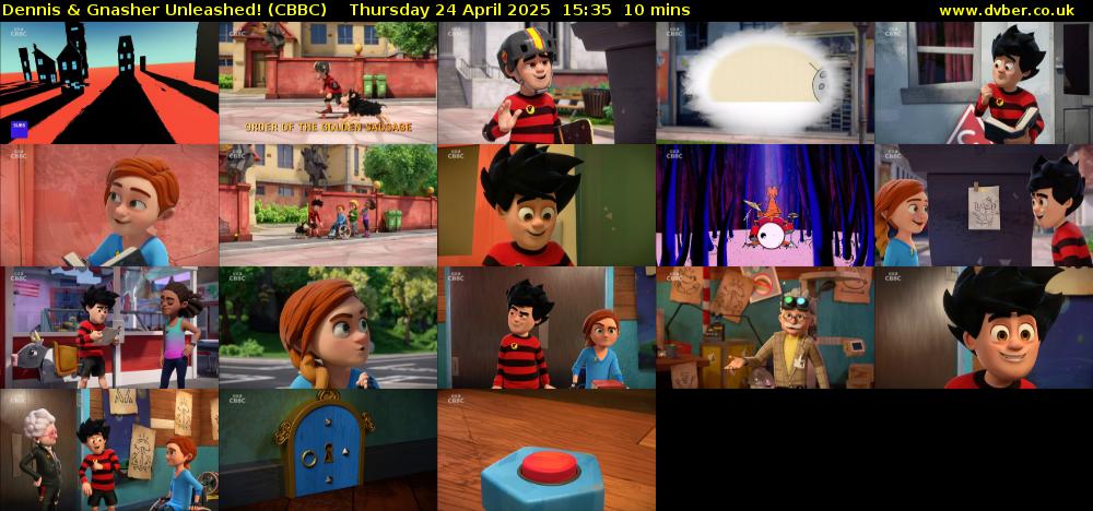 Dennis & Gnasher Unleashed! (CBBC) Thursday 24 April 2025 15:35 - 15:45