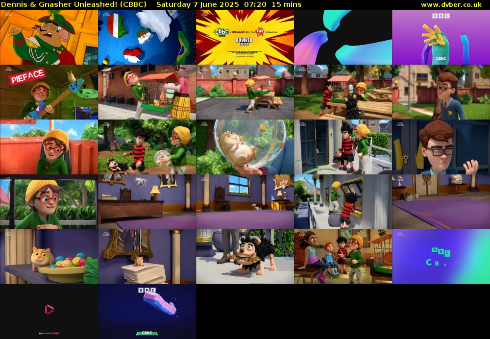 Dennis & Gnasher Unleashed! (CBBC) Saturday 7 June 2025 07:20 - 07:35