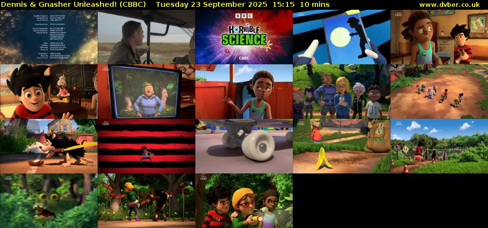Dennis & Gnasher Unleashed! (CBBC) Tuesday 23 September 2025 15:15 - 15:25