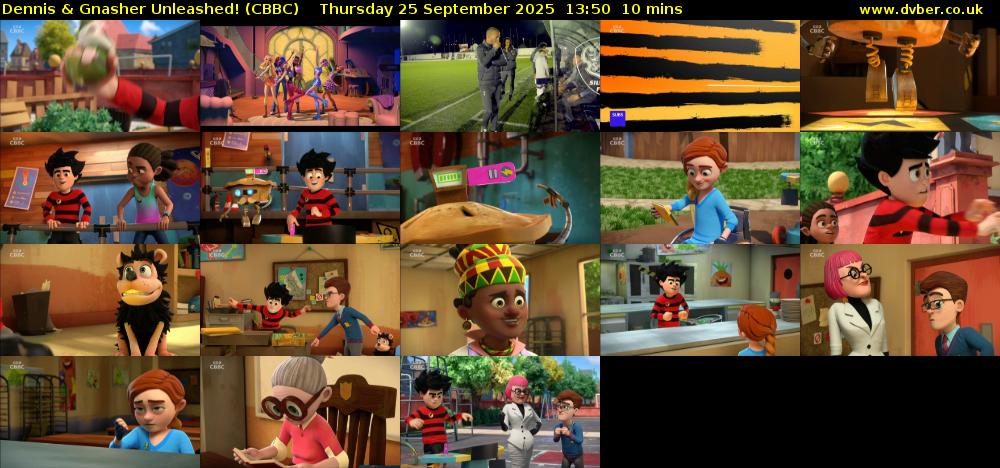 Dennis & Gnasher Unleashed! (CBBC) Thursday 25 September 2025 13:50 - 14:00