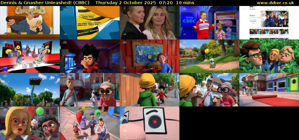 Dennis & Gnasher Unleashed! (CBBC) Thursday 2 October 2025 07:20 - 07:30