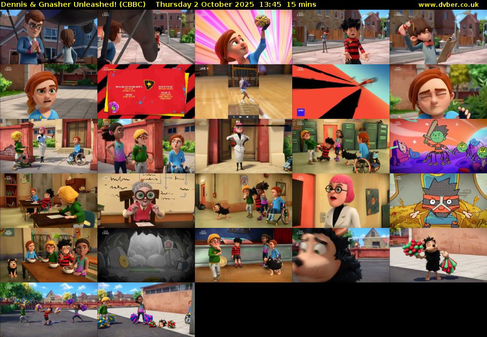 Dennis & Gnasher Unleashed! (CBBC) Thursday 2 October 2025 13:45 - 14:00