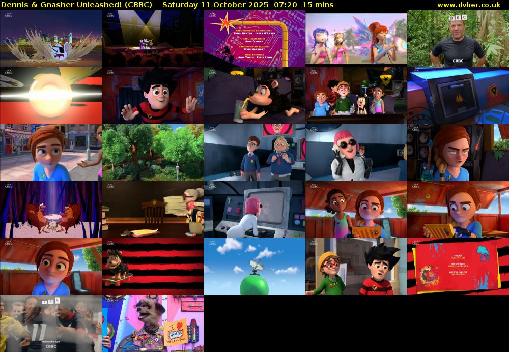 Dennis & Gnasher Unleashed! (CBBC) Saturday 11 October 2025 07:20 - 07:35
