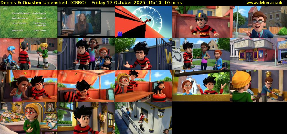 Dennis & Gnasher Unleashed! (CBBC) Friday 17 October 2025 15:10 - 15:20
