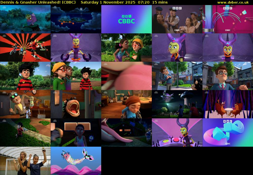 Dennis & Gnasher Unleashed! (CBBC) Saturday 1 November 2025 07:20 - 07:35