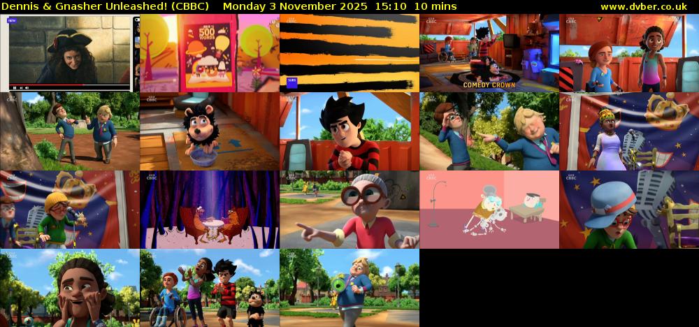Dennis & Gnasher Unleashed! (CBBC) Monday 3 November 2025 15:10 - 15:20