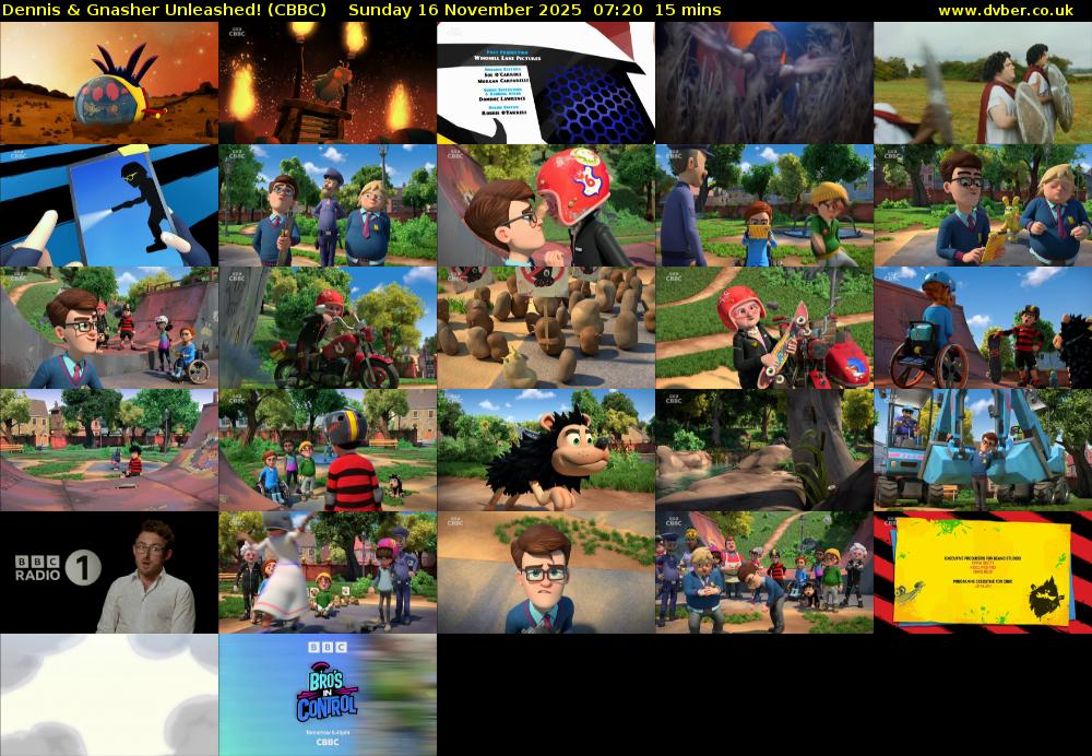 Dennis & Gnasher Unleashed! (CBBC) Sunday 16 November 2025 07:20 - 07:35