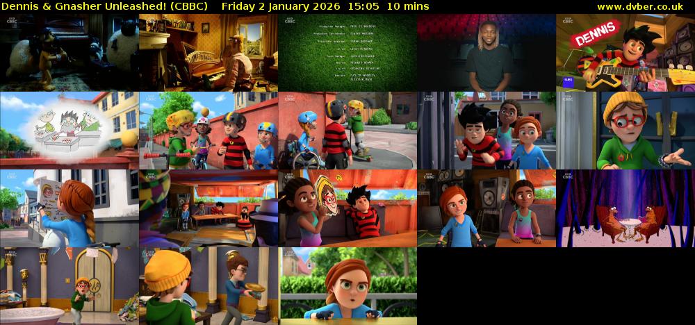 Dennis & Gnasher Unleashed! (CBBC) Friday 2 January 2026 15:05 - 15:15