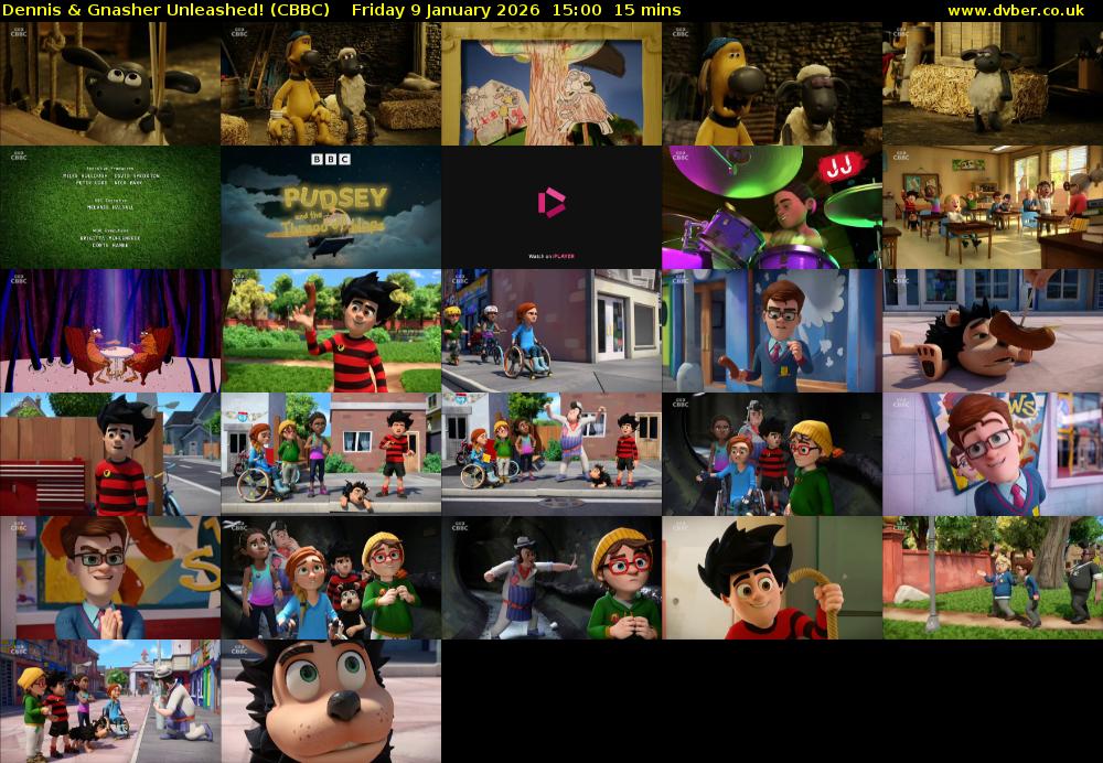 Dennis & Gnasher Unleashed! (CBBC) Friday 9 January 2026 15:00 - 15:15