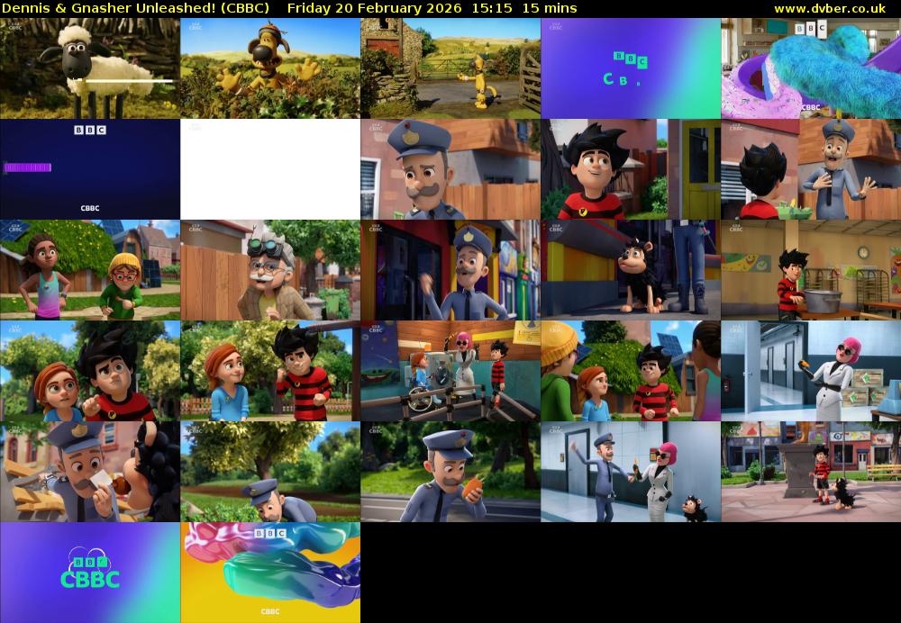 Dennis & Gnasher Unleashed! (CBBC) Friday 20 February 2026 15:15 - 15:30