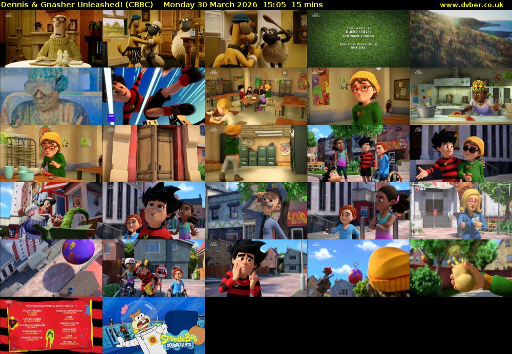 Dennis & Gnasher Unleashed! (CBBC) Monday 30 March 2026 15:05 - 15:20