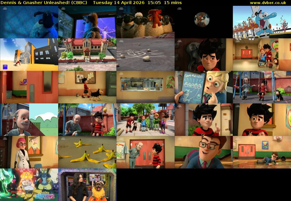Dennis & Gnasher Unleashed! (CBBC) Tuesday 14 April 2026 15:05 - 15:20