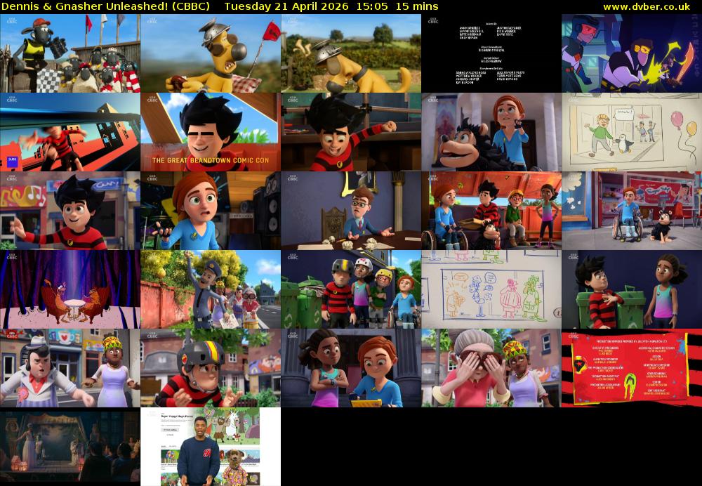 Dennis & Gnasher Unleashed! (CBBC) Tuesday 21 April 2026 15:05 - 15:20