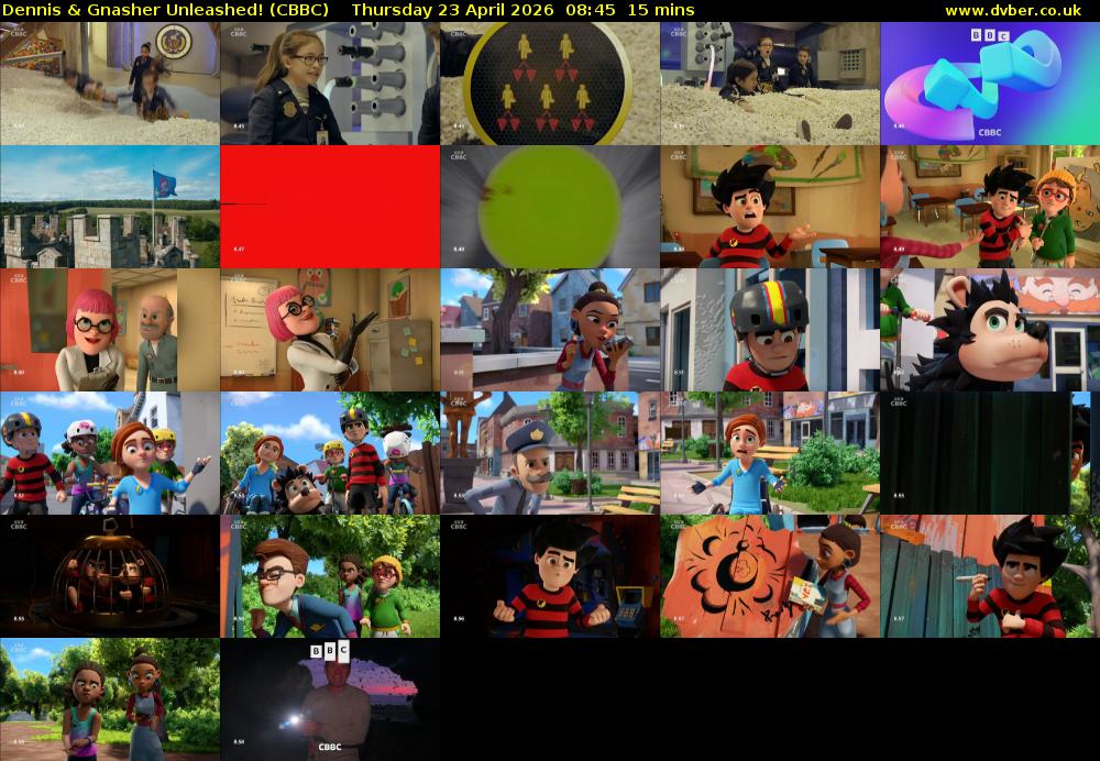 Dennis & Gnasher Unleashed! (CBBC) Thursday 23 April 2026 08:45 - 09:00