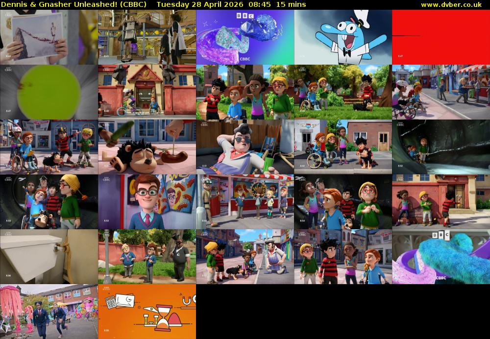 Dennis & Gnasher Unleashed! (CBBC) Tuesday 28 April 2026 08:45 - 09:00