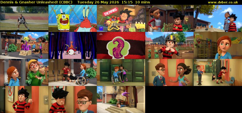Dennis & Gnasher Unleashed! (CBBC) Tuesday 26 May 2026 15:15 - 15:25