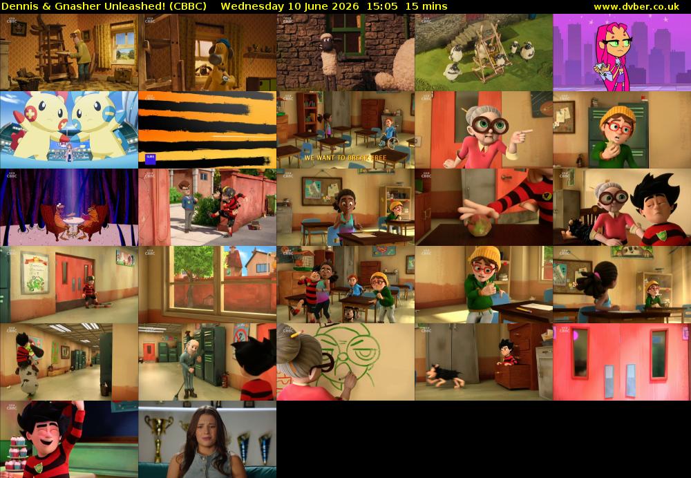 Dennis & Gnasher Unleashed! (CBBC) Wednesday 10 June 2026 15:05 - 15:20