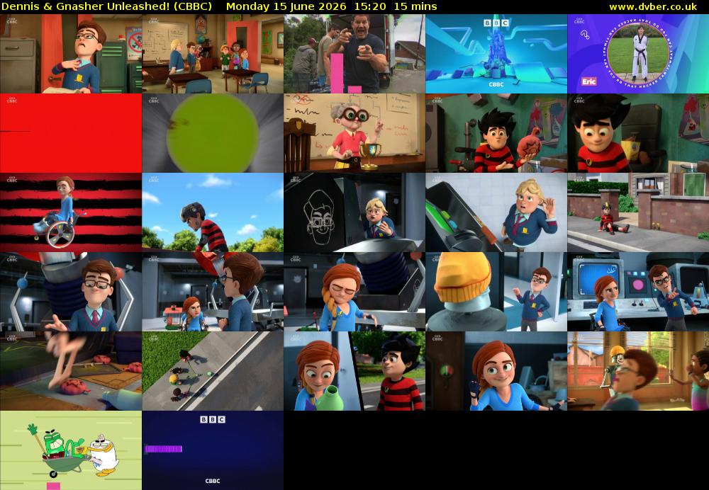 Dennis & Gnasher Unleashed! (CBBC) Monday 15 June 2026 15:20 - 15:35
