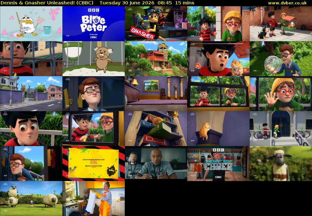 Dennis & Gnasher Unleashed! (CBBC) Tuesday 30 June 2026 08:45 - 09:00