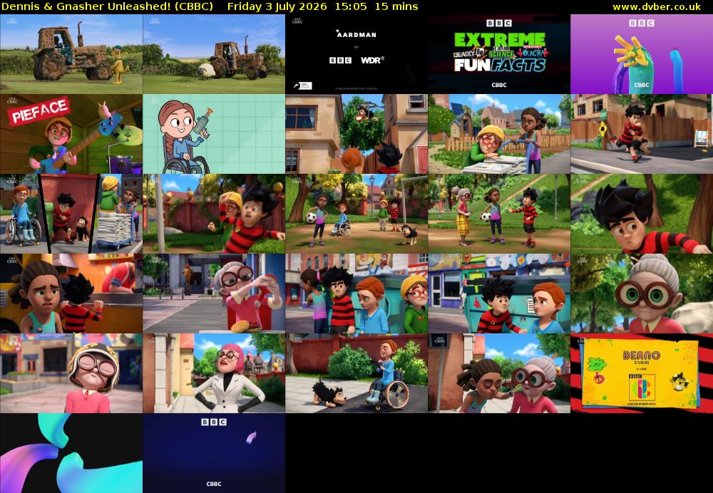 Dennis & Gnasher Unleashed! (CBBC) Friday 3 July 2026 15:05 - 15:20