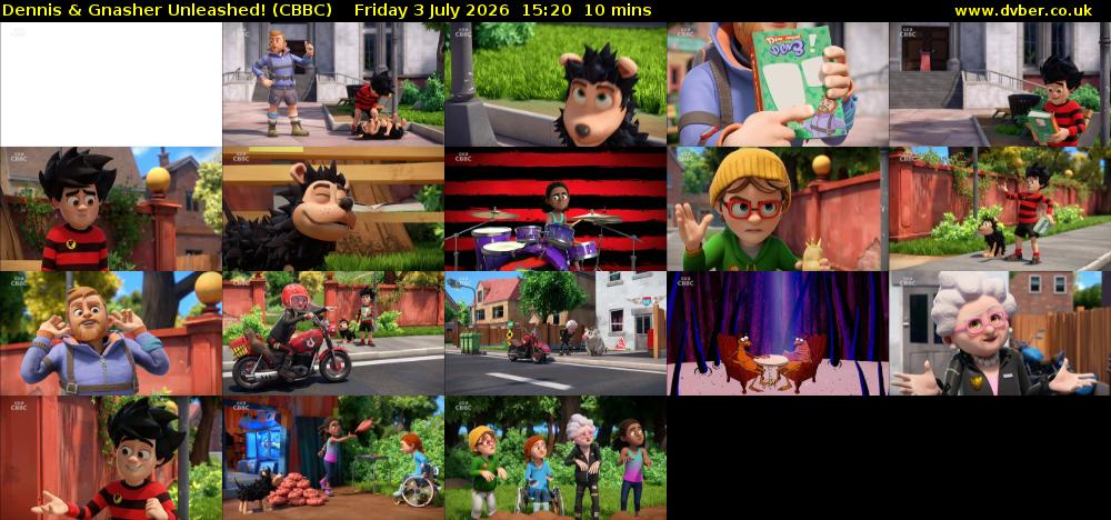 Dennis & Gnasher Unleashed! (CBBC) Friday 3 July 2026 15:20 - 15:30