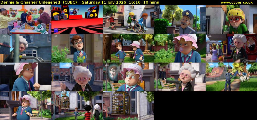 Dennis & Gnasher Unleashed! (CBBC) Saturday 11 July 2026 16:10 - 16:20