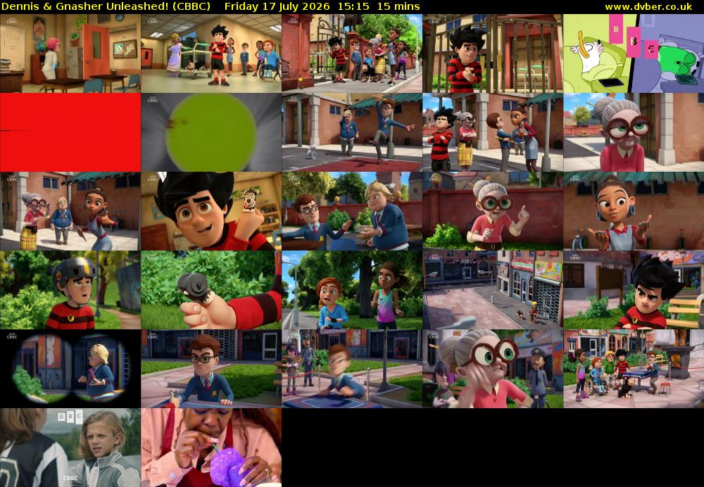 Dennis & Gnasher Unleashed! (CBBC) Friday 17 July 2026 15:15 - 15:30