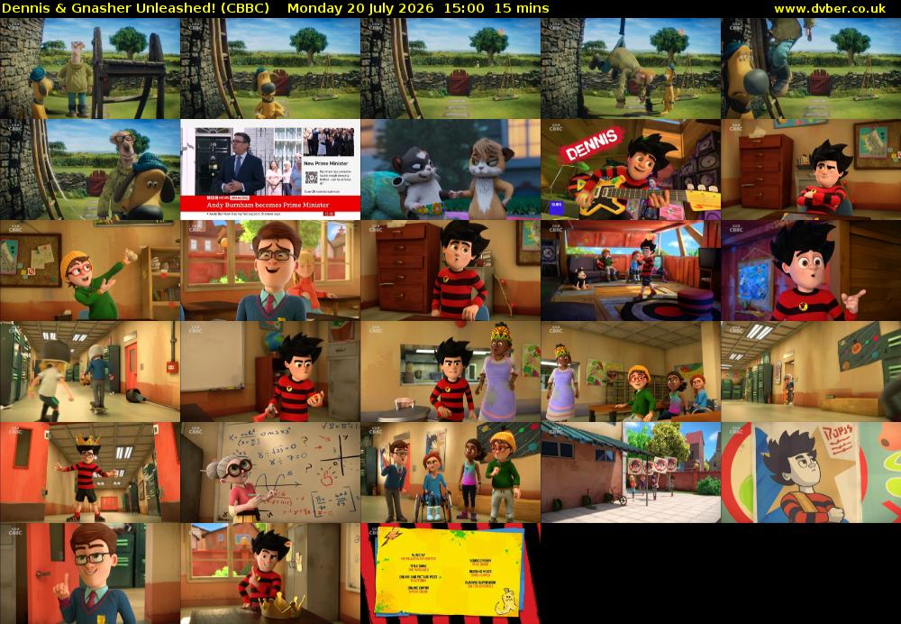 Dennis & Gnasher Unleashed! (CBBC) Monday 20 July 2026 15:00 - 15:15