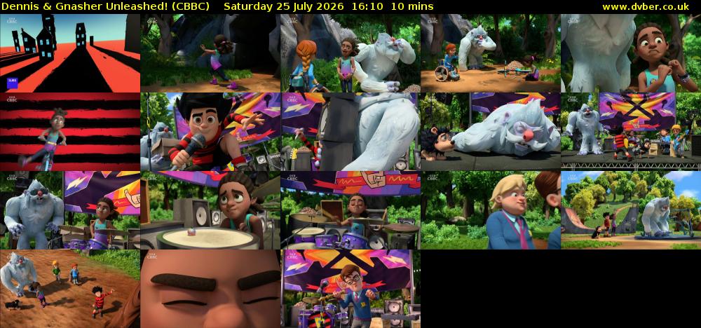 Dennis & Gnasher Unleashed! (CBBC) Saturday 25 July 2026 16:10 - 16:20