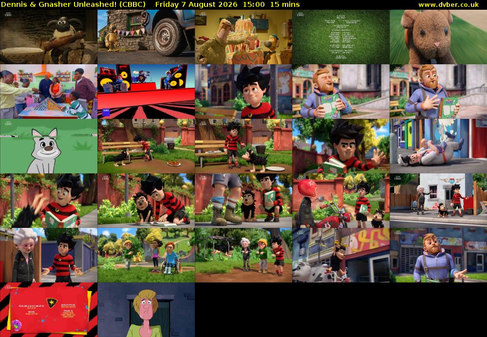 Dennis & Gnasher Unleashed! (CBBC) Friday 7 August 2026 15:00 - 15:15